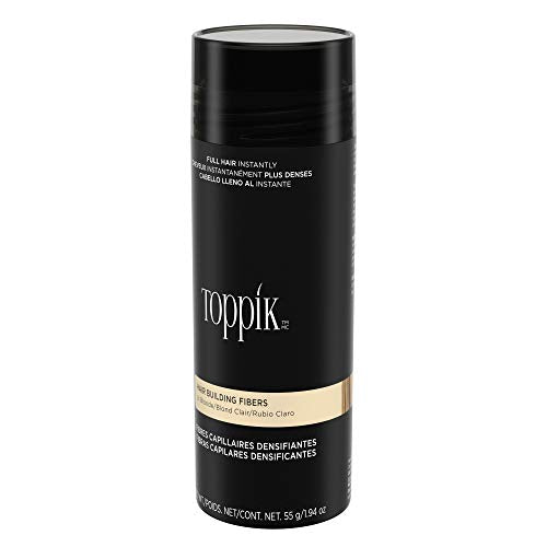Toppik Hair Building Fibers, Light Blonde, 55g Fill In Fine or Thinning Hair, Instantly Thicker, Fuller Looking, 9 Shades for Men & Women, Keratin Protein Formula