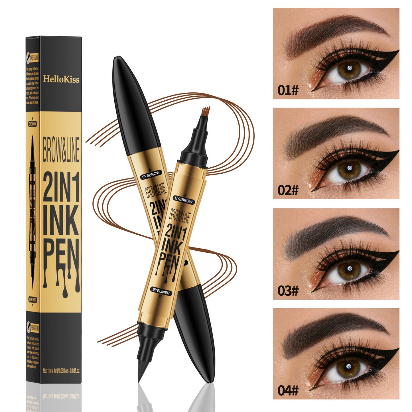 Eyeliner Eyebrow Pencil Two-in-one