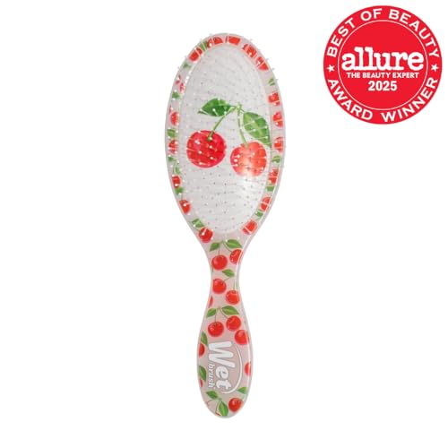 Wet Brush Original Detangler, Cherry (Tutti Fruitti), Ultra-Soft IntelliFlex Bristles Bristles Glide Through Tangles, Detangling Hair Brush, All Hair Types (Wet & Dry), Women & Men, Limited Edition