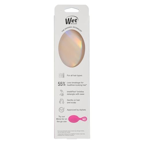 Wet Brush Original Detangler Hair Brush, Cream (Iridescence Icon), Ultra-Soft IntelliFlex Bristles, Detangling Bristles Glide Through Tangles, All Hair Types (Wet & Dry), Women & Men, Limited Edition