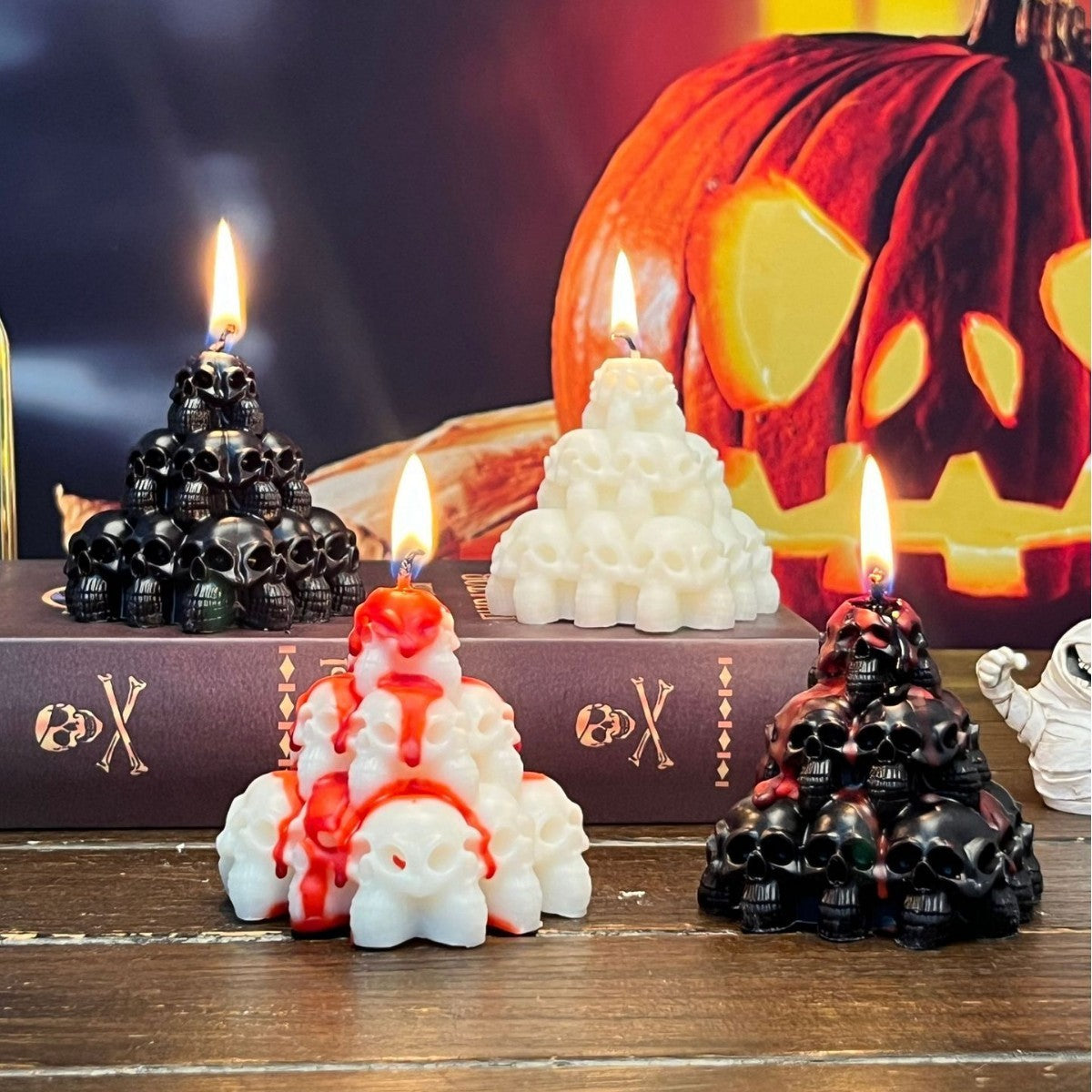Halloween Candle Party Funny Skull