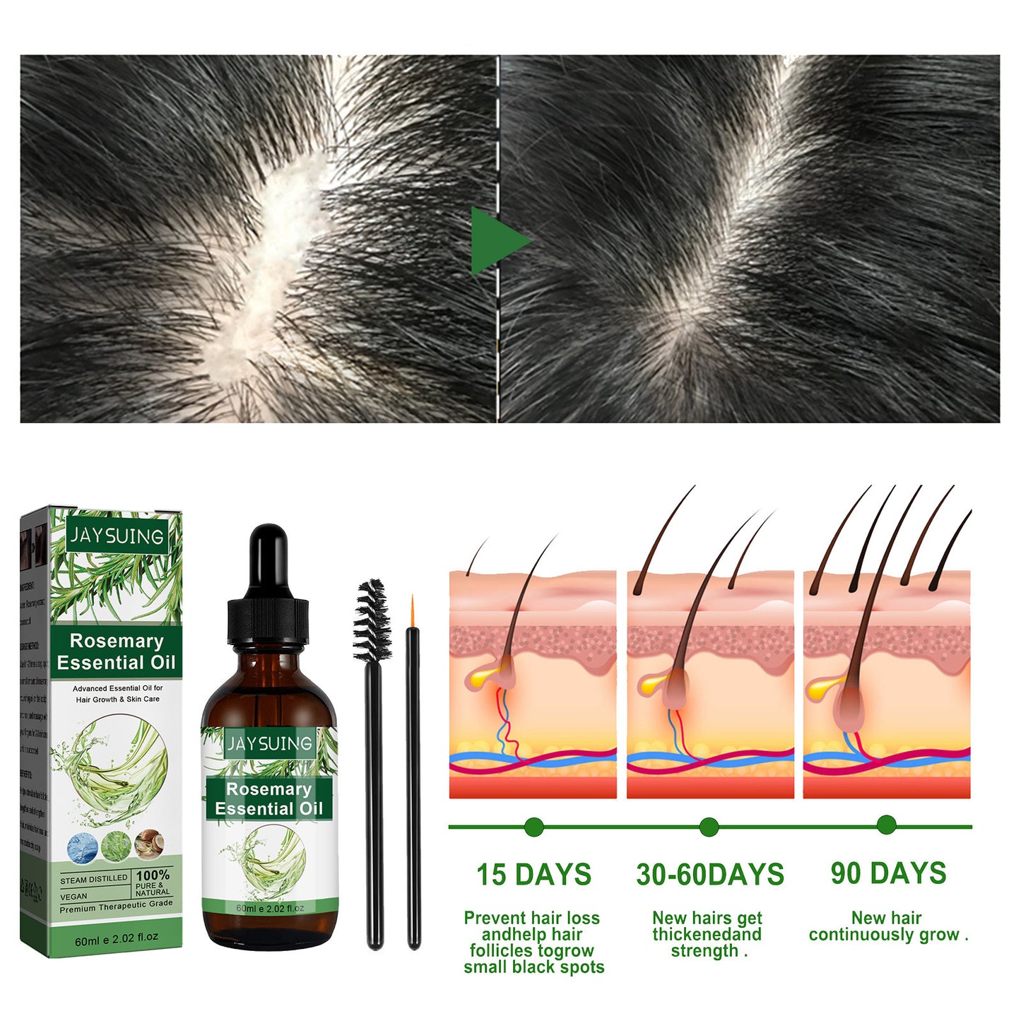 Strong And Strong Hair Nourishing Thick Hair Skin Care Multi-Effect Essential Oil