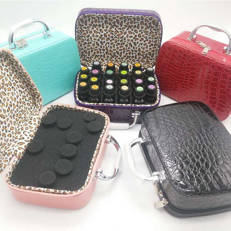 Fall proof portable Pu cosmetic bag