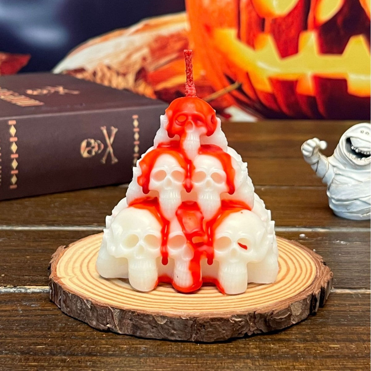 Halloween Candle Party Funny Skull