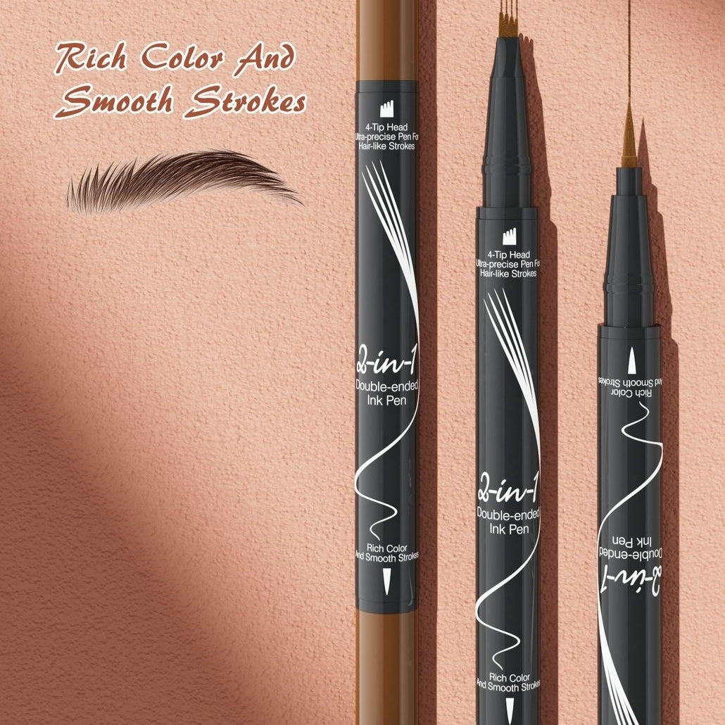 Double-headed Liquid Eyebrow Pencil Quick-drying Sweat-resistant Not Smudge