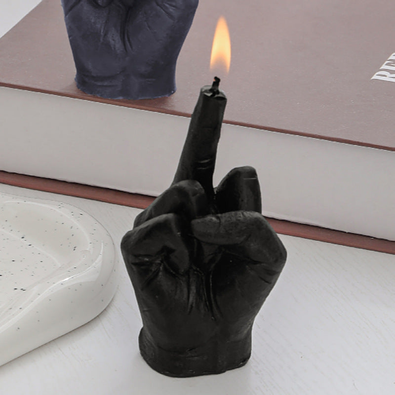 Finger Shape Middle Finger Candle