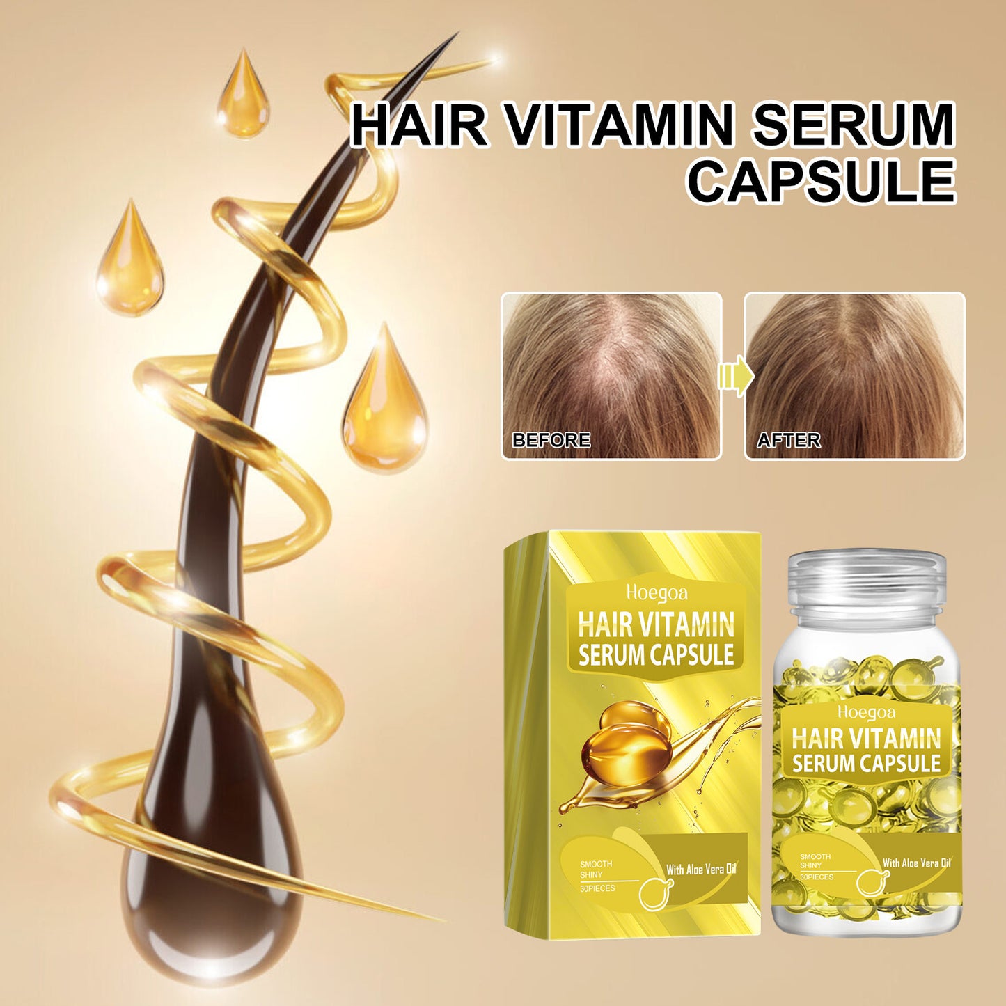 Yellow Hair Care Capsule Soft And Shiny
