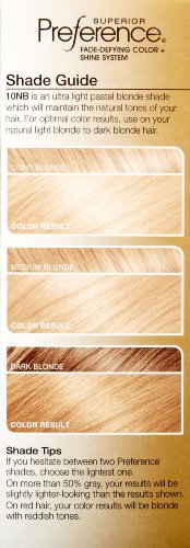 L'Oreal Paris Superior Preference Fade-Defying + Shine Permanent Hair Color, 10NB Ultra Natural Blonde, Pack of 1, Hair Dye