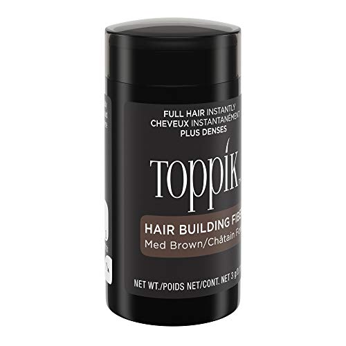 Toppik Hair Building Fibers, Medium Brown, 3g Fill In Fine or Thinning Hair, Instantly Thicker, Fuller Looking, 9 Shades for Men & Women, Keratin Protein Formula