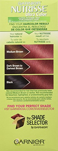 Garnier Nutrisse Ultra Color Nourishing Hair Color Creme, R3 Light Intense Auburn (Packaging May Vary), Pack of 1