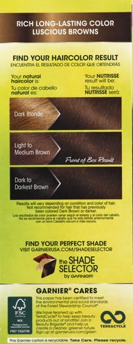 Garnier Nutrisse Nourishing Hair Color Creme, 50 Medium Natural Brown (Truffle) (Packaging May Vary)