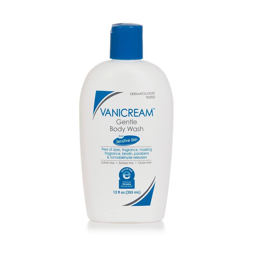 Vanicream Gentle Body Wash -12 fl oz & Sarna Sensitive Anti-Itch Lotion for Dry Skin - 7.5 Fl Oz Bundle