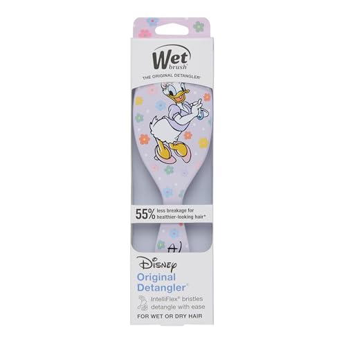 Wet Brush Original Detangling Hair Brush, Daisy (Hello Disney) - Ultra-Soft IntelliFlex Bristles - Detangler Brush Glide Through Tangles With Ease For All - For Women, Men, Wet & Dry Hair