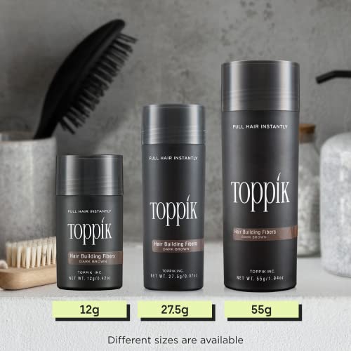 Toppik Hair Building Fibers, Auburn, 0.11 Ounce Fill In Fine or Thinning Hair, Instantly Thicker, Fuller Looking, 9 Shades for Men & Women, Keratin Protein Formula