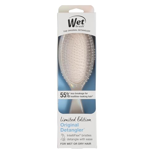 Wet Brush Original Detangler Hair Brush, Cream (Iridescence Icon), Ultra-Soft IntelliFlex Bristles, Detangling Bristles Glide Through Tangles, All Hair Types (Wet & Dry), Women & Men, Limited Edition