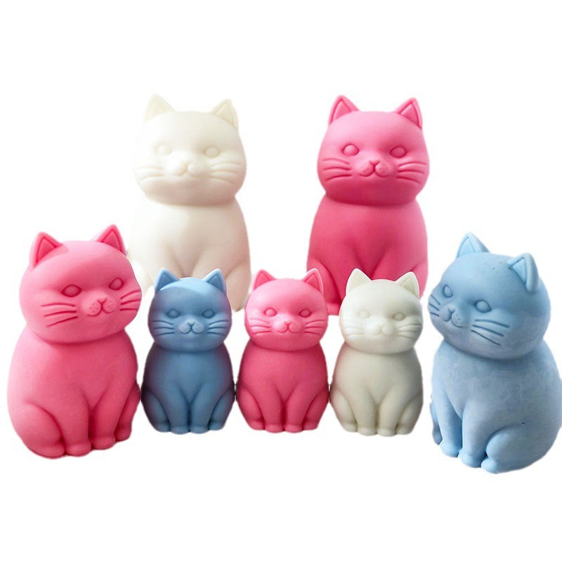 Sitting Cat Candle Silicone Mold