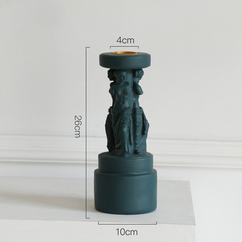 Old Greek Column Candle Holder