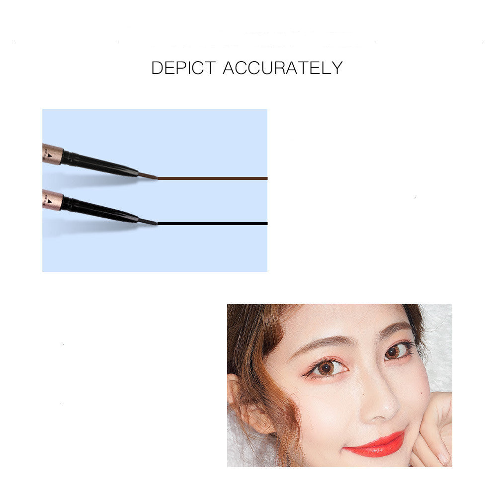 Rotating Double Head Eyebrow Pencil Waterproof And Smudge-proof Durable
