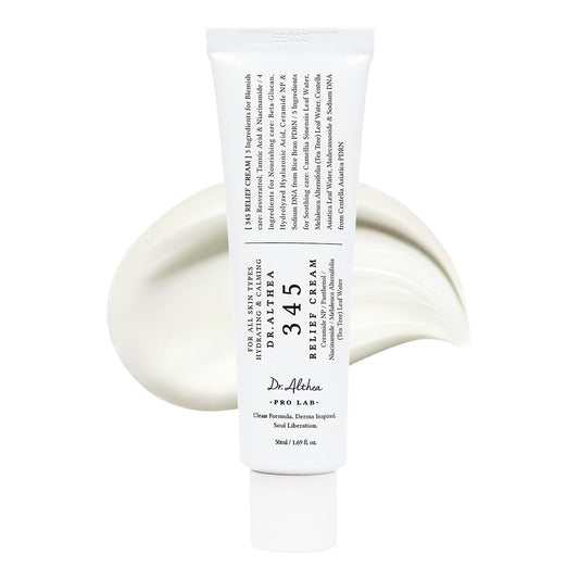 Dr.Althea 345 Relief Cream | Moisturizer for Soothing Recovery and Blemish Care with Tea Tree Leaf Water & Niacinamide | Korean Vegan Skin Care for All Skin Types, 1.69 Fl Oz (Ver.2 - Pack of 1)
