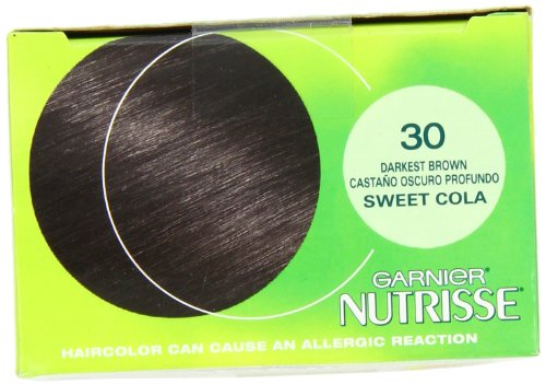 Garnier Nutrisse Permanent Haircolor, 30 Darkest Brown Sweet Cola