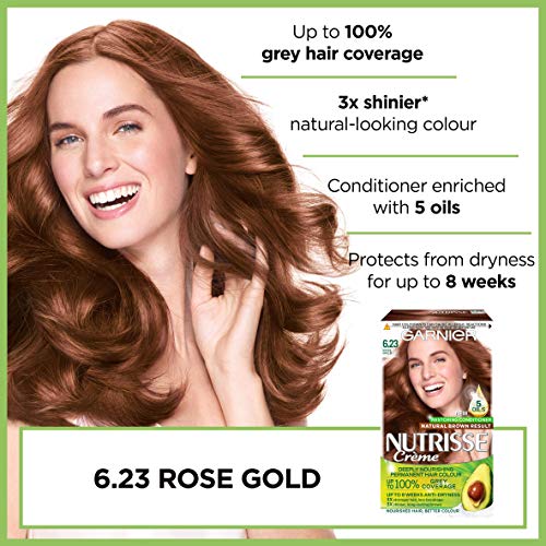 Garnier Nutrisse 6.23 Rose Gold Brown Permanent Hair Dye