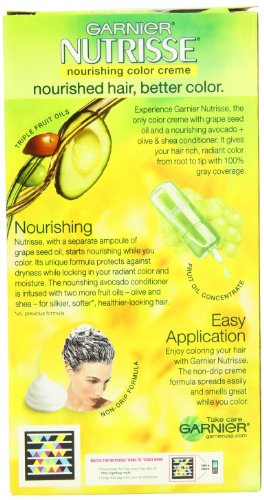 Garnier Nutrisse Permanent Haircolor, 30 Darkest Brown Sweet Cola