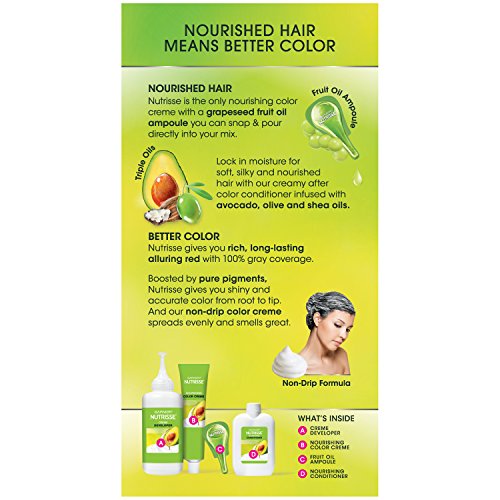 Garnier Nutrisse Nourishing Hair Color Creme, 56 Medium Reddish Brown (Sangria) (Packaging May Vary)