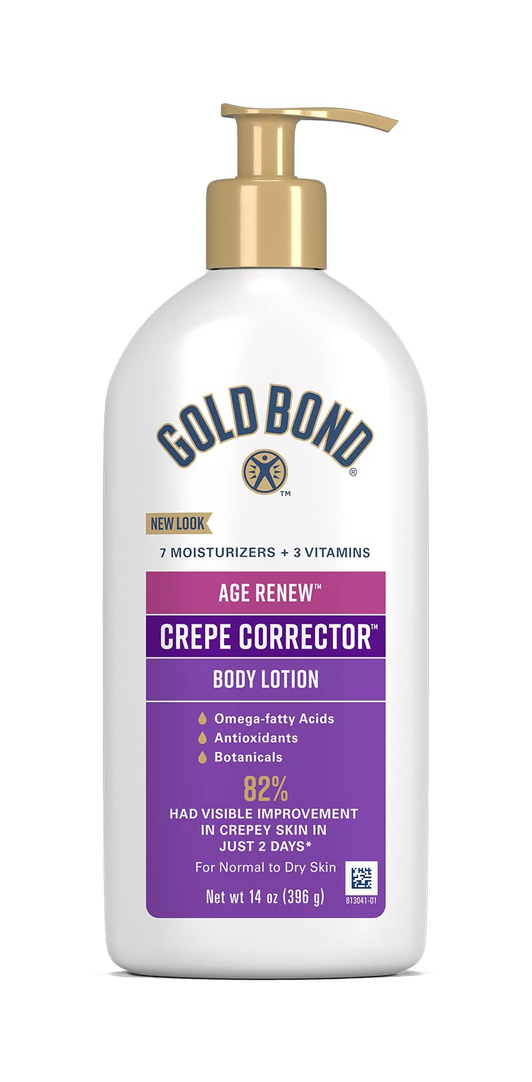 Gold Bond Age Renew 14 oz Crepe Corrector Body Lotion & 3 oz Hand Cream Bundle, Replenishing & Smoothing Formulas