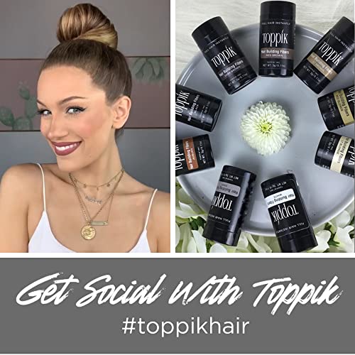 Toppik Hair Building Fibers, White, 55g Fill In Fine or Thinning Hair, Instantly Thicker, Fuller Looking, 9 Shades for Men & Women, Keratin Protein Formula