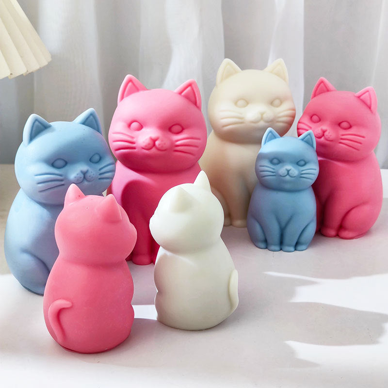Sitting Cat Candle Silicone Mold