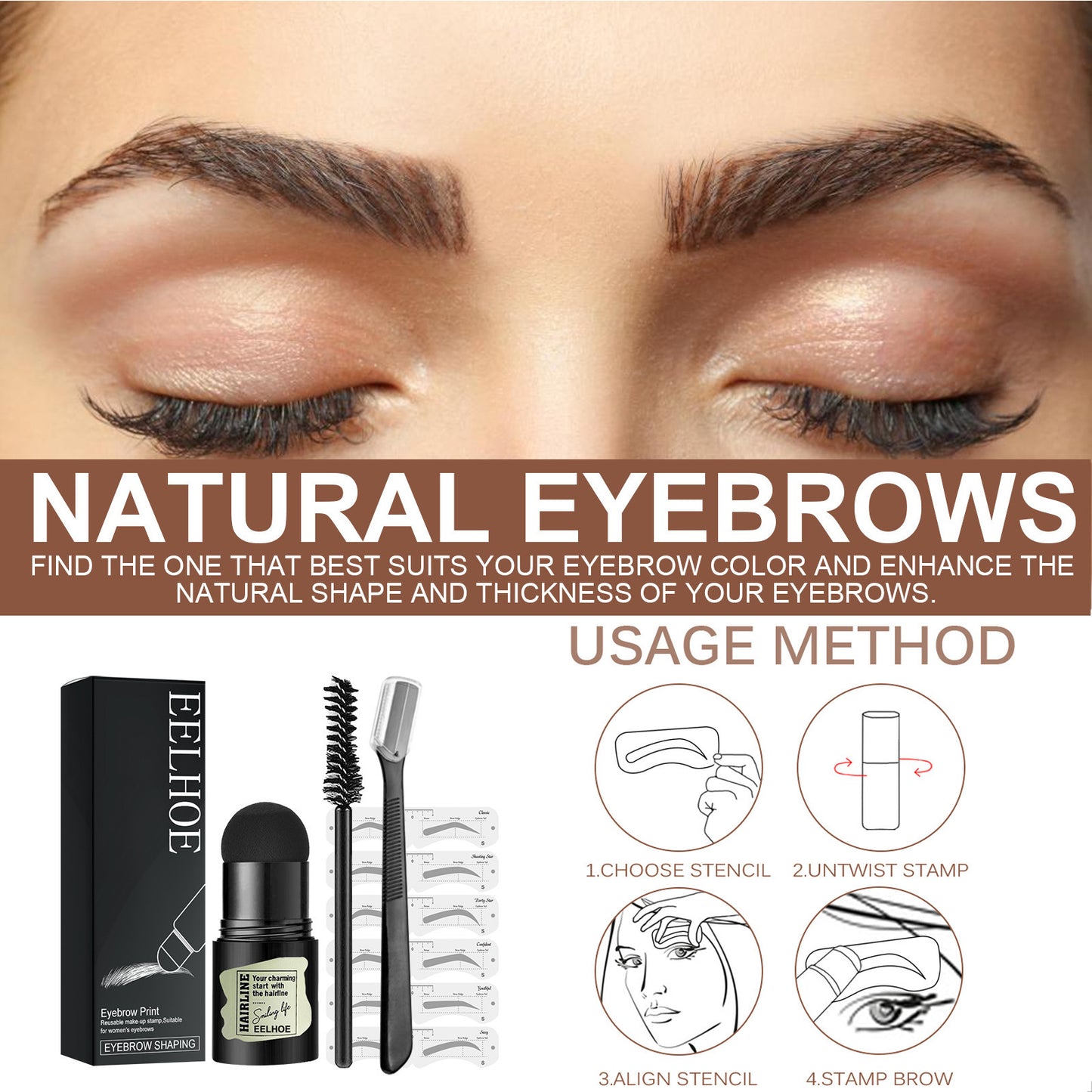 Eyebrow Pencil Waterproof Sweat-proof And Makeup Artifact Seal