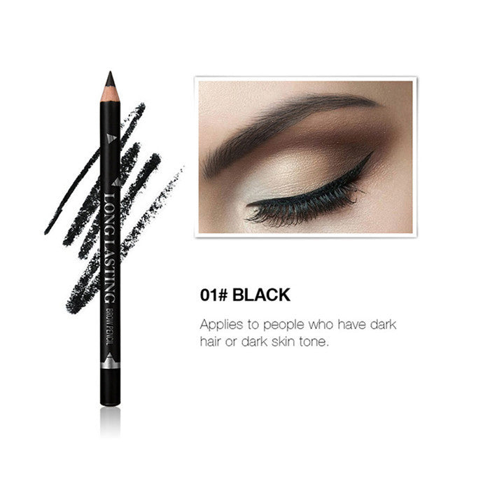 P113 Wooden Eyebrow Pencil 3 Colors Black And Brown
