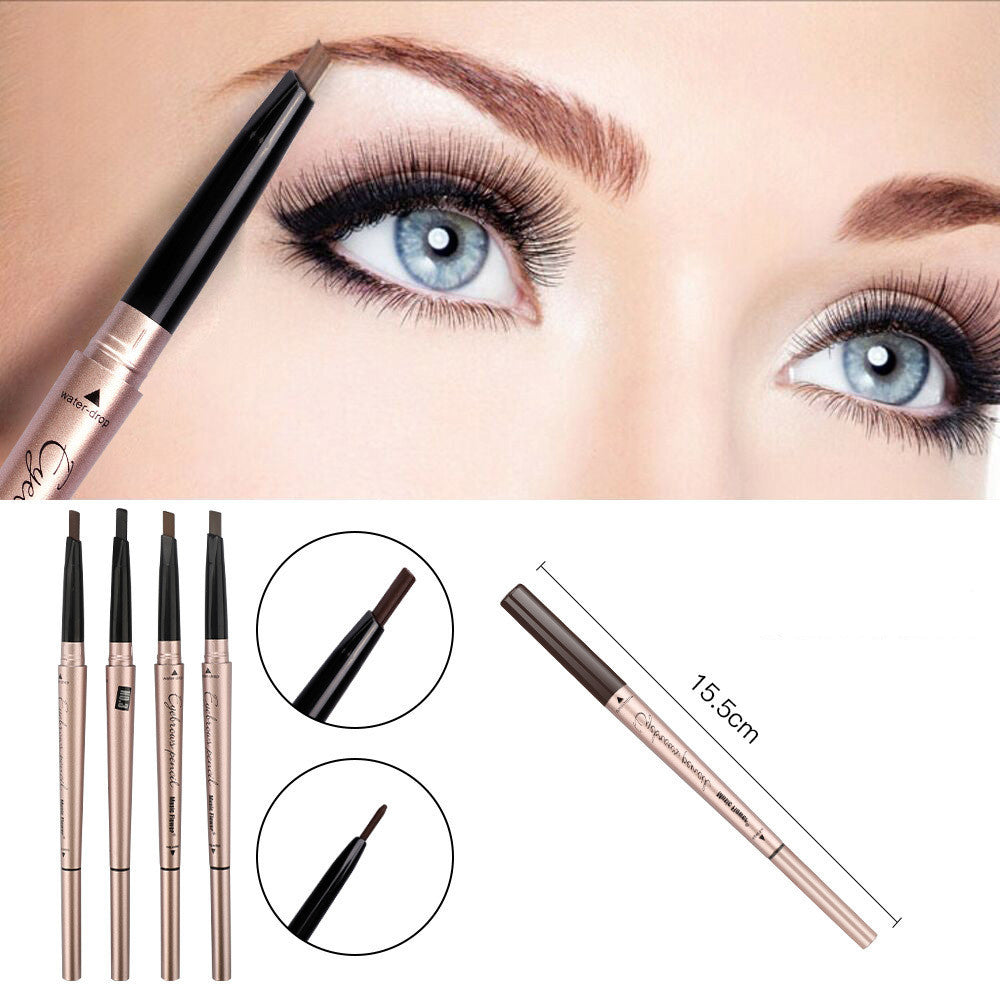 Rotating Double Head Eyebrow Pencil Waterproof And Smudge-proof Durable
