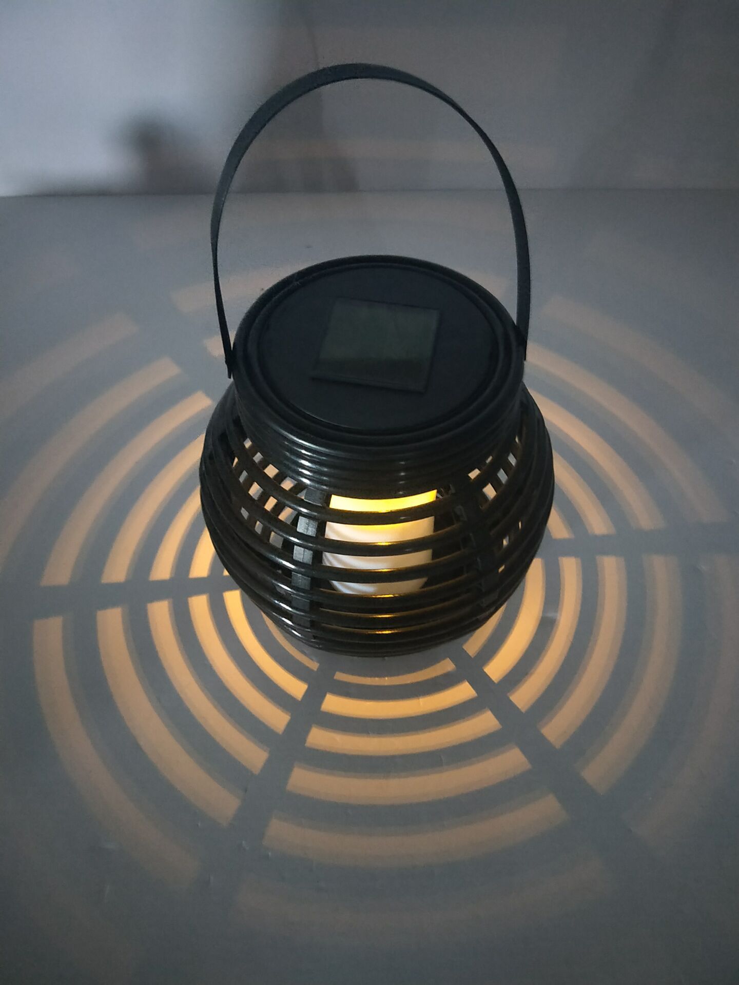 Solar LED rattan candle light