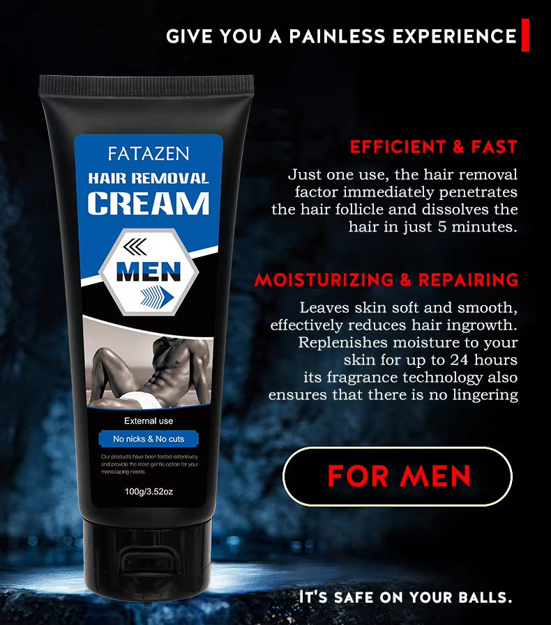 Natural Hair Care Gentle Hair Removal Products For Men Quick Effective Hair Removal Cream