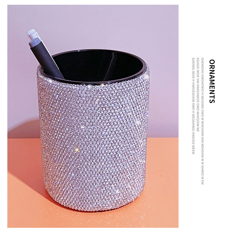 Clay Diamond Pen Holder Makeup Brush Eyebrow Pencil Storage Container