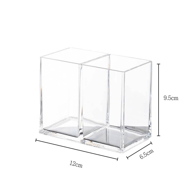 1, 2, 3 Pack Clear Acrylic Cosmetic Pencil Pen Holder Cup, Clear Makeup Brush Holder, Desk Acrylic Brushes Storage