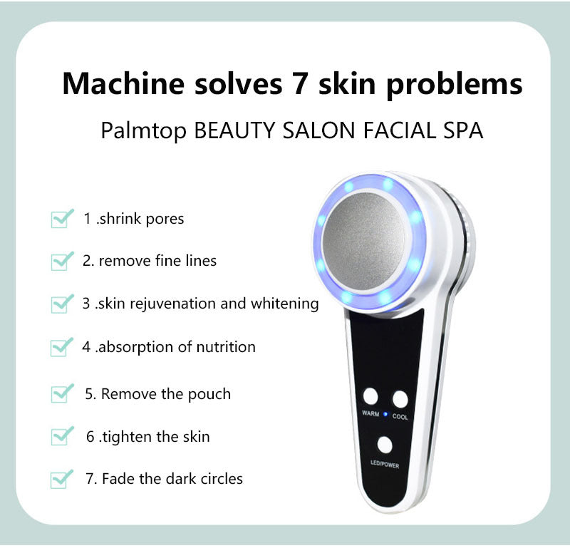 Color light hot and cold beauty instrument