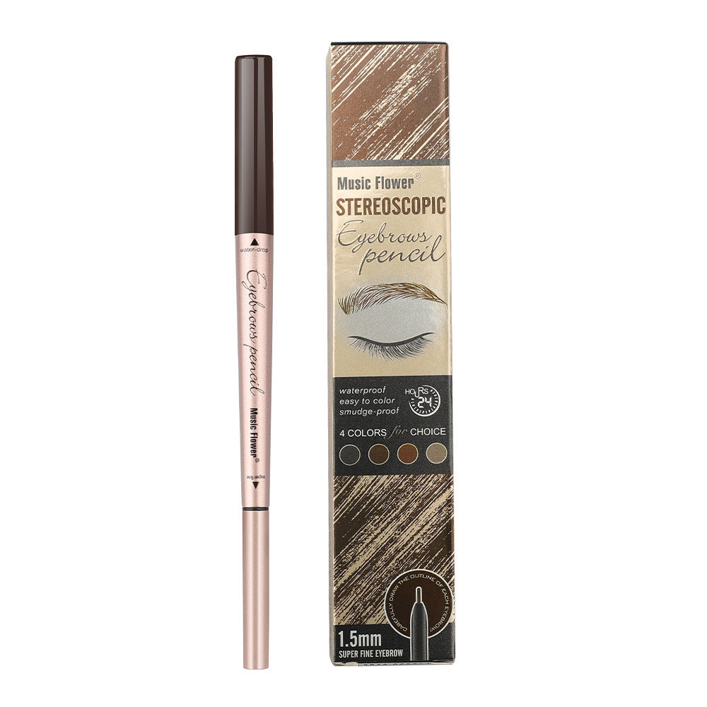 Rotating Double Head Eyebrow Pencil Waterproof And Smudge-proof Durable