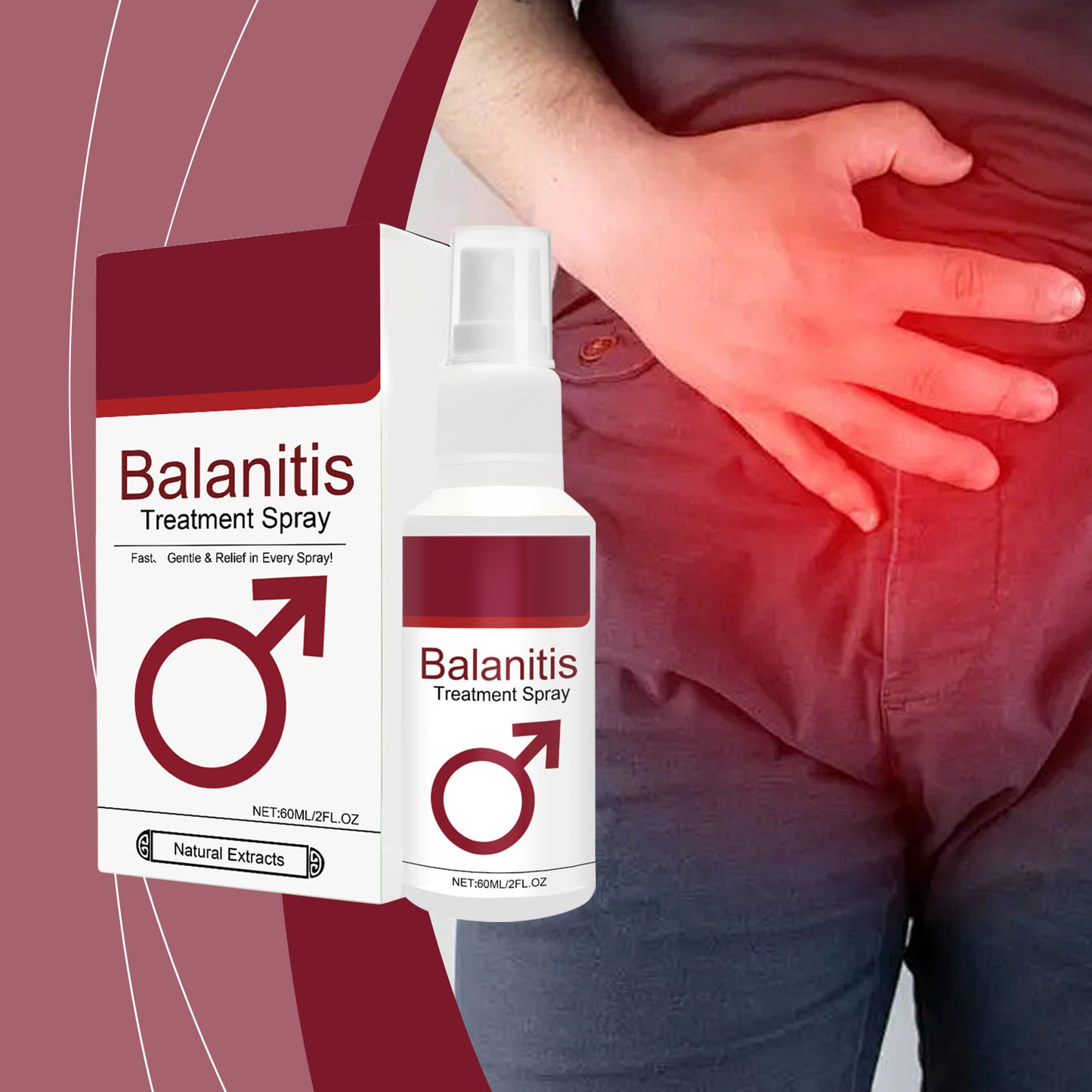 Take Care Of Men's Body Cool And Comfortable Spray