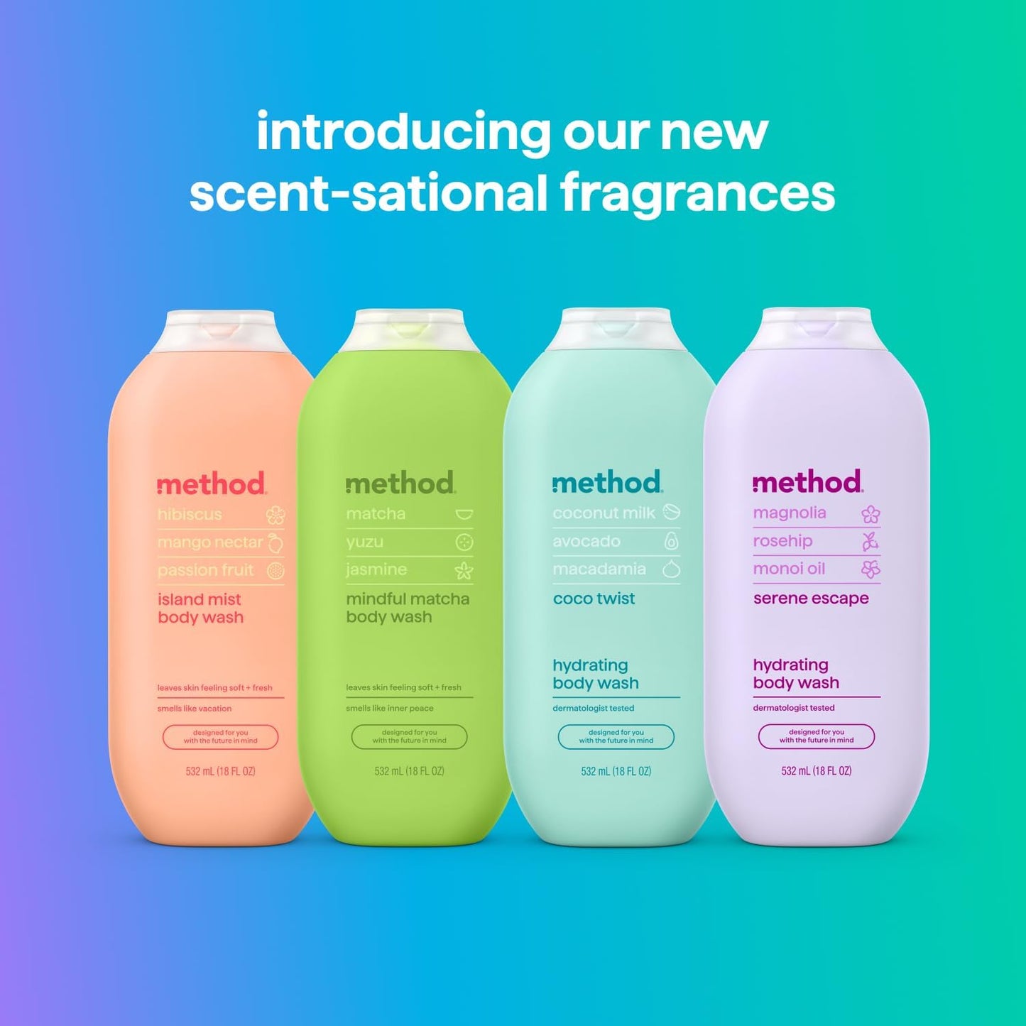 Method Body Wash, Coco Twist, Coconut Milk + Avocado + Macadamia notes, 18oz