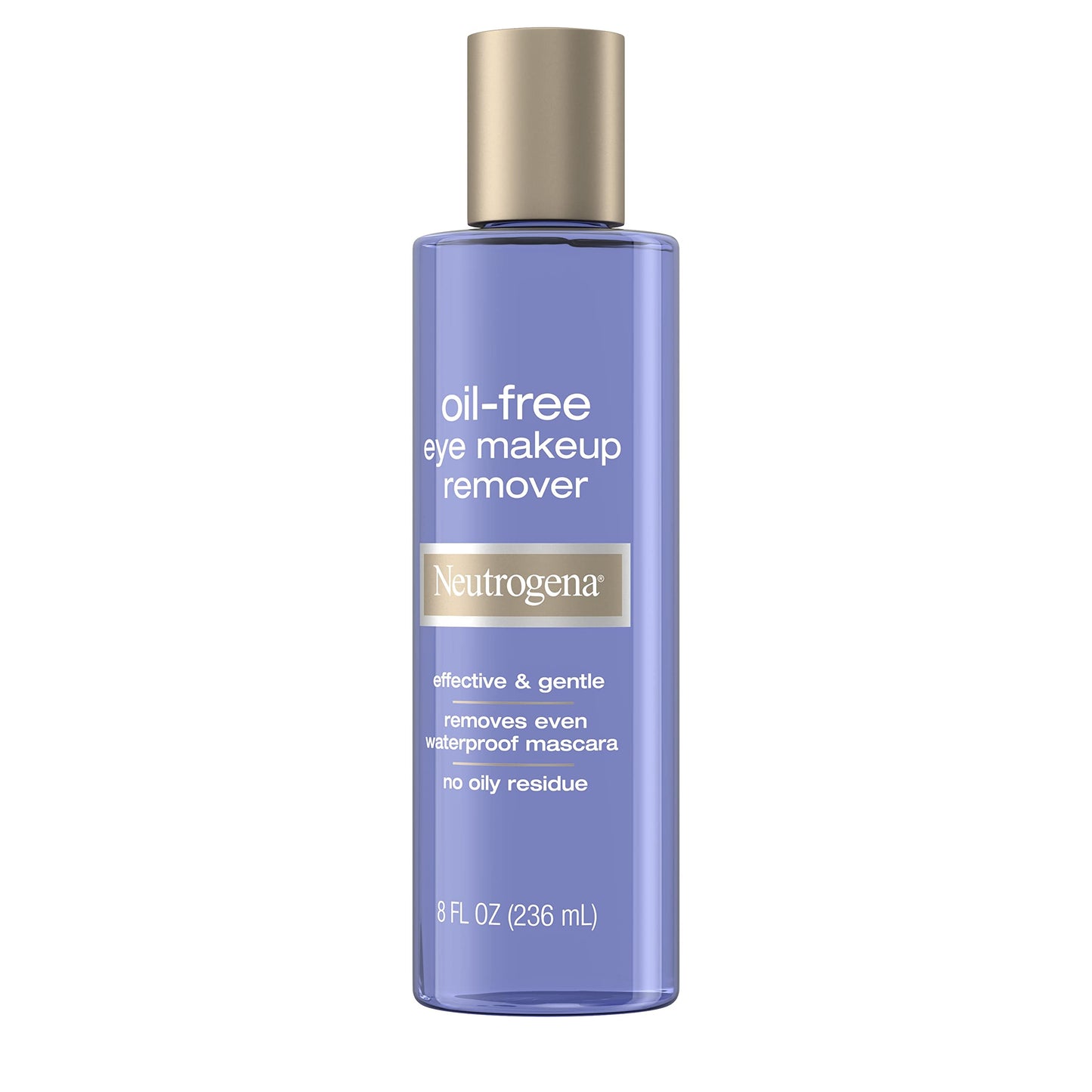 Neutrogena Gentle Oil-Free Eye Makeup Remover & Cleanser for Sensitive Eyes, Non-Greasy Makeup Remover, Removes Waterproof Mascara, Dermatologist & Ophthalmologist Tested, 8.0 fl. oz (Pack of 2)