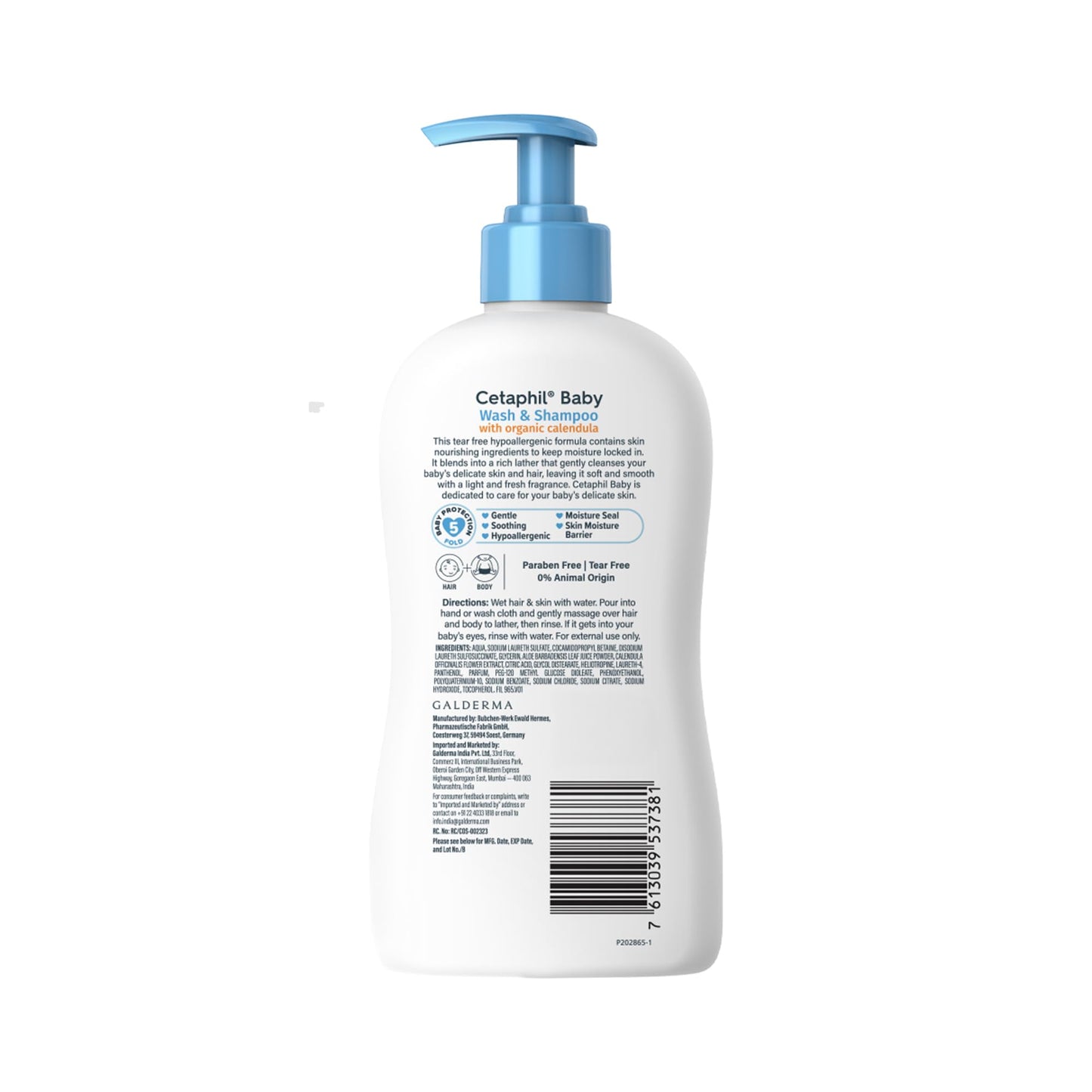 Cetaphil Baby Wash & Shampoo ,Tear Free, Paraben, Colorant and Mineral Oil Free, 13.5 Fl. Oz (Packaging May Vary)