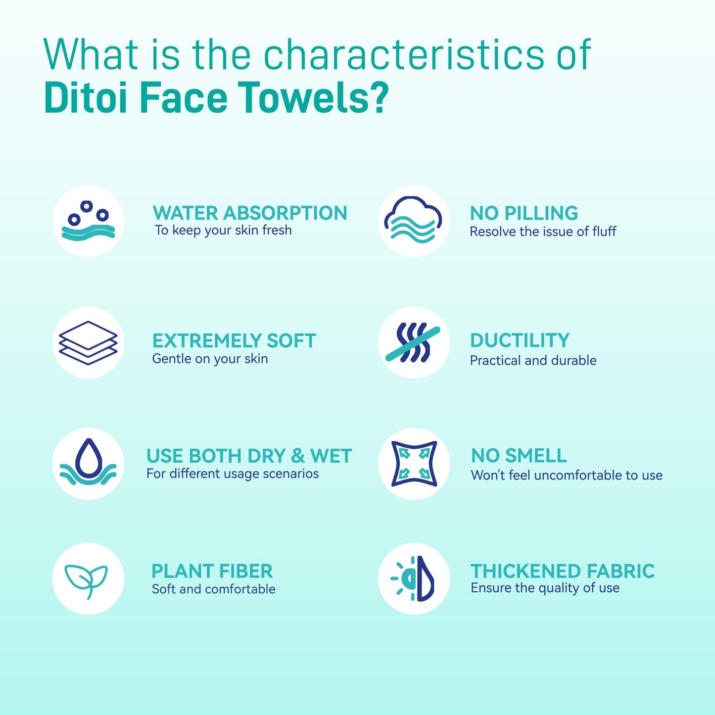 Face Towels, 10"×12" Disposable Face Towel, Face Towelettes XL, Ultra Soft Makeup Remover Dry Wipes, Thick Face Towel for Travel, 45 Count (3 Pack)