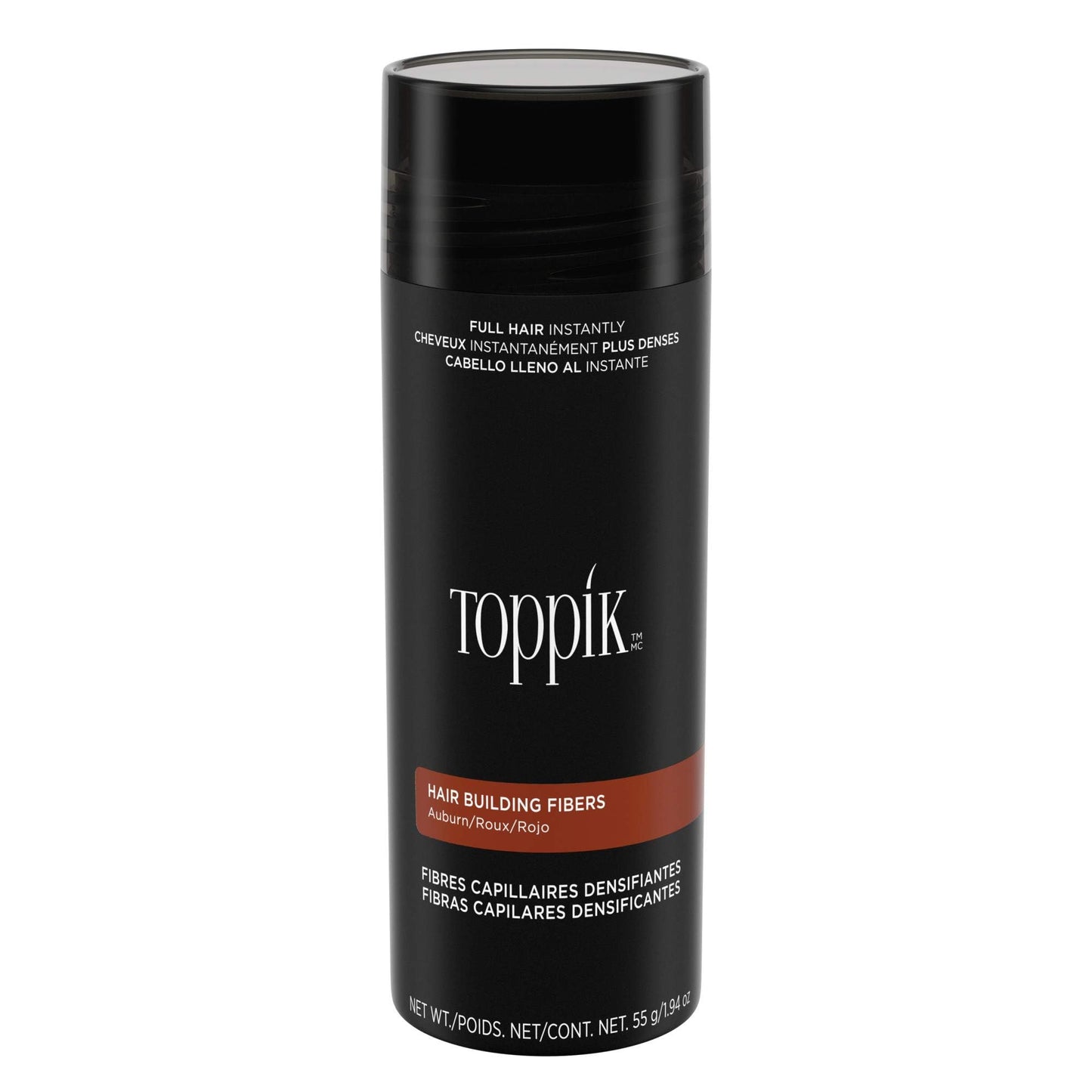 Toppik Hair Building Fibers, Auburn, 1.94 Ounce Fill In Fine or Thinning Hair, Instantly Thicker, Fuller Looking, 9 Shades for Men & Women, Keratin Protein Formula