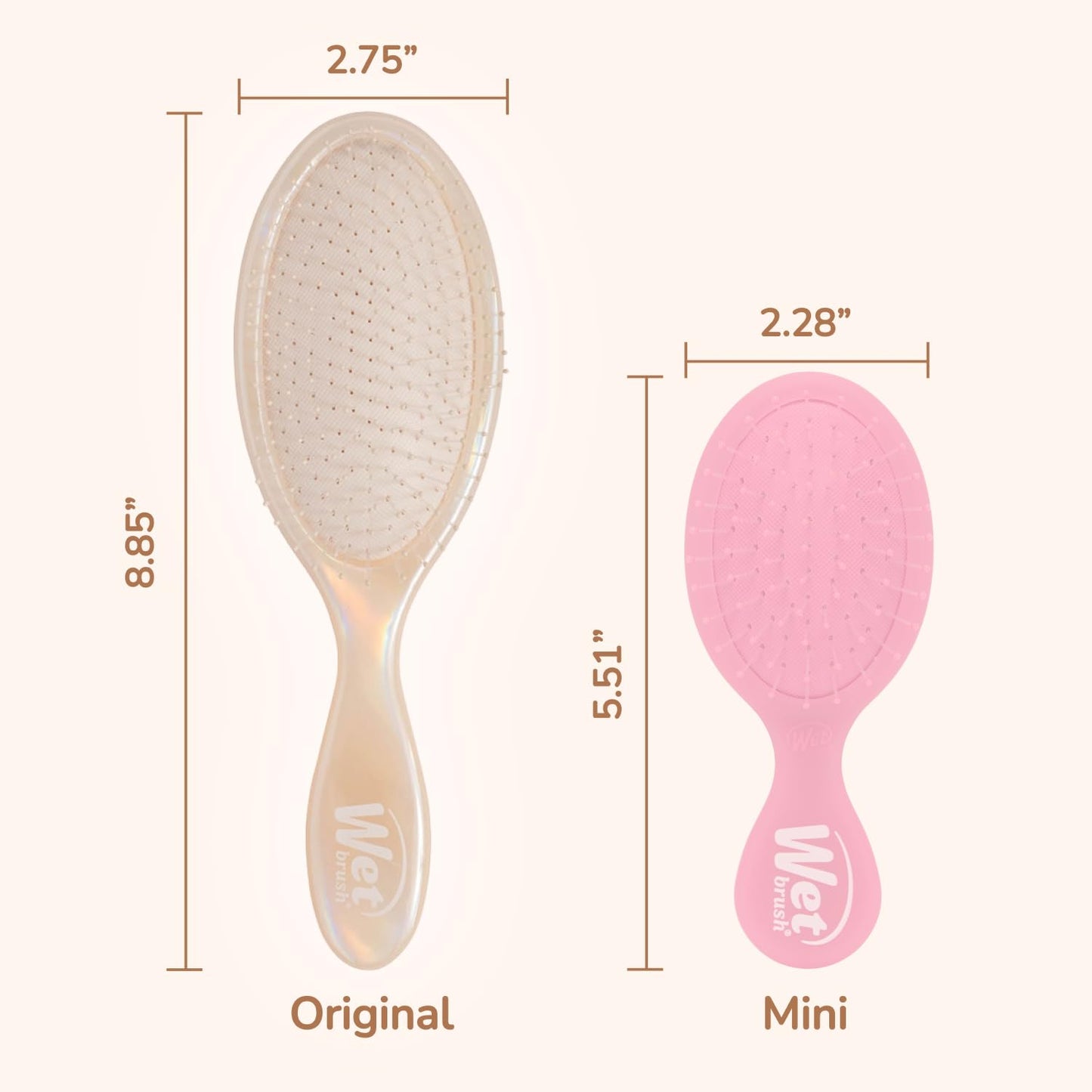 Wet Brush Original Detangler Hair Brush, Cream (Iridescence Icon), Ultra-Soft IntelliFlex Bristles, Detangling Bristles Glide Through Tangles, All Hair Types (Wet & Dry), Women & Men, Limited Edition