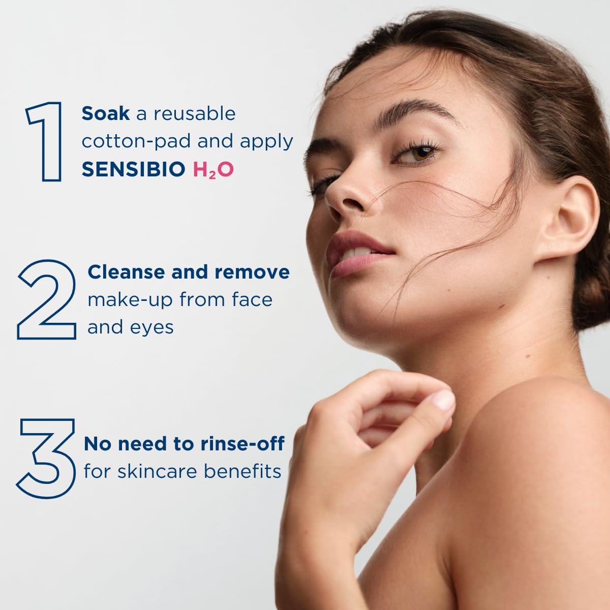 Bioderma Sensibio H2O Micellar Water, Duo Pack Makeup Remover Cleanser, Gentle for Skin, Fragrance-Free & Alcohol-Free, Gentle Face Cleanser for Sensitive Skin