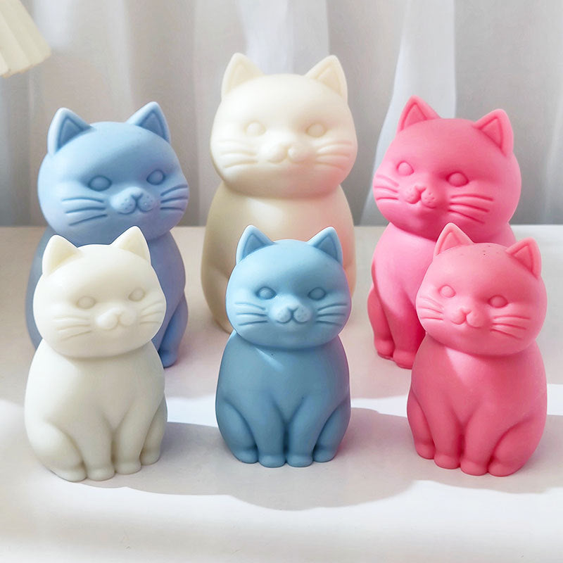Sitting Cat Candle Silicone Mold