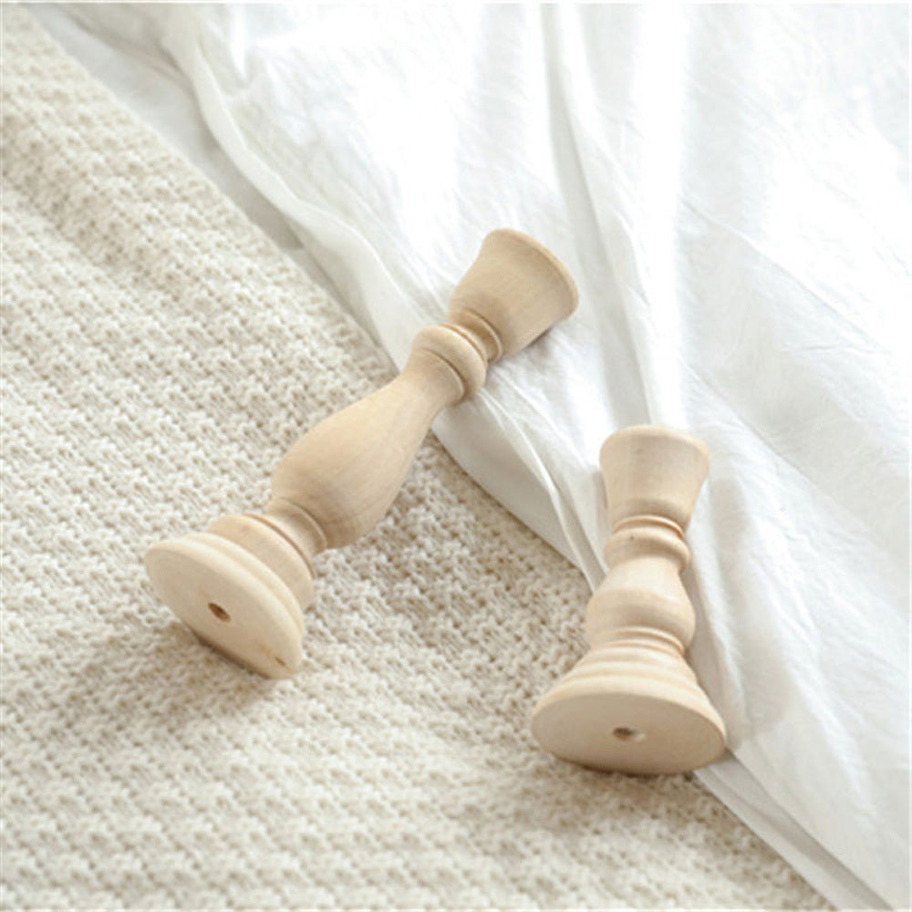 Korean style log candle holder