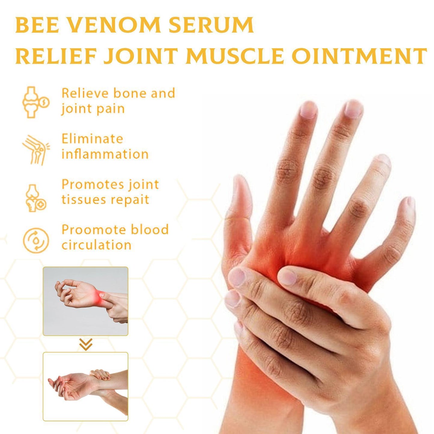 Simon's Evening Primrose Bee Venom Joint Care Cream, Relieves Joint Muscle Pain And Body Discomfort Care Massage Cream